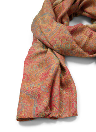 Scarf with a paisley print, Red Paisley, Packshot image number 1