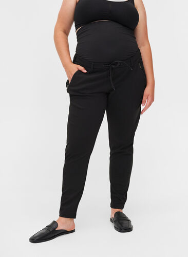 Maternity Maddison pants with zipper, Black, Model image number 2