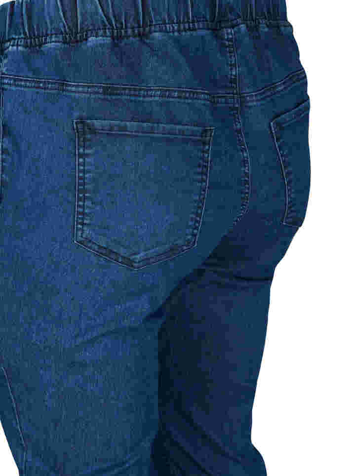 Cotton blend jeggings with back pockets, Dark blue, Packshot image number 3
