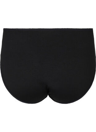 5-pack cotton panties with regular waist, Black, Packshot image number 1