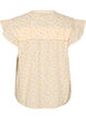 Sleeveless A-line cotton shirt blouse, Yellow, Packshot image number 1