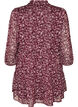 Tunic with floral print and glitter threads, Red, Packshot image number 1