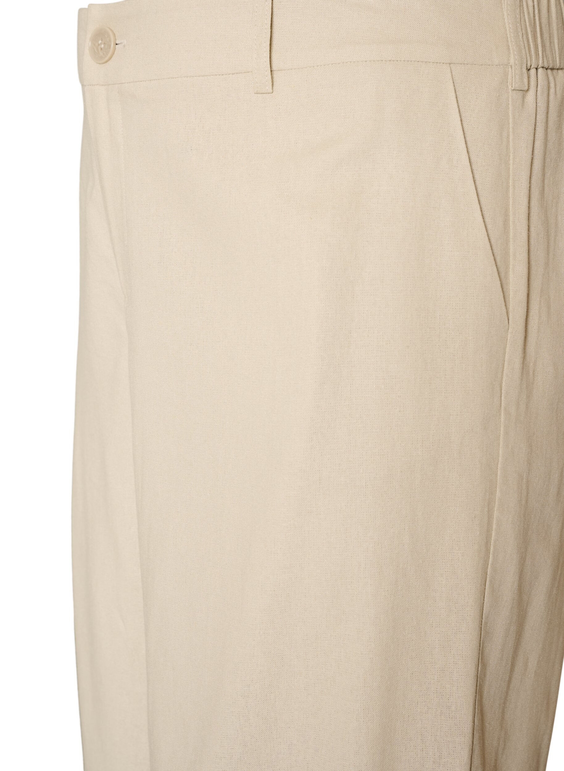 ZizzifashionHigh-waisted Bermuda shorts in linen and viscose, Beige, Packshot image number 2