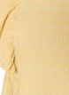 Blouse with smocked texture and ruffle sleeves, Yellow, Packshot image number 2