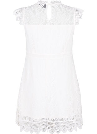 Sleeveless lace dress, Bright White, Packshot image number 1