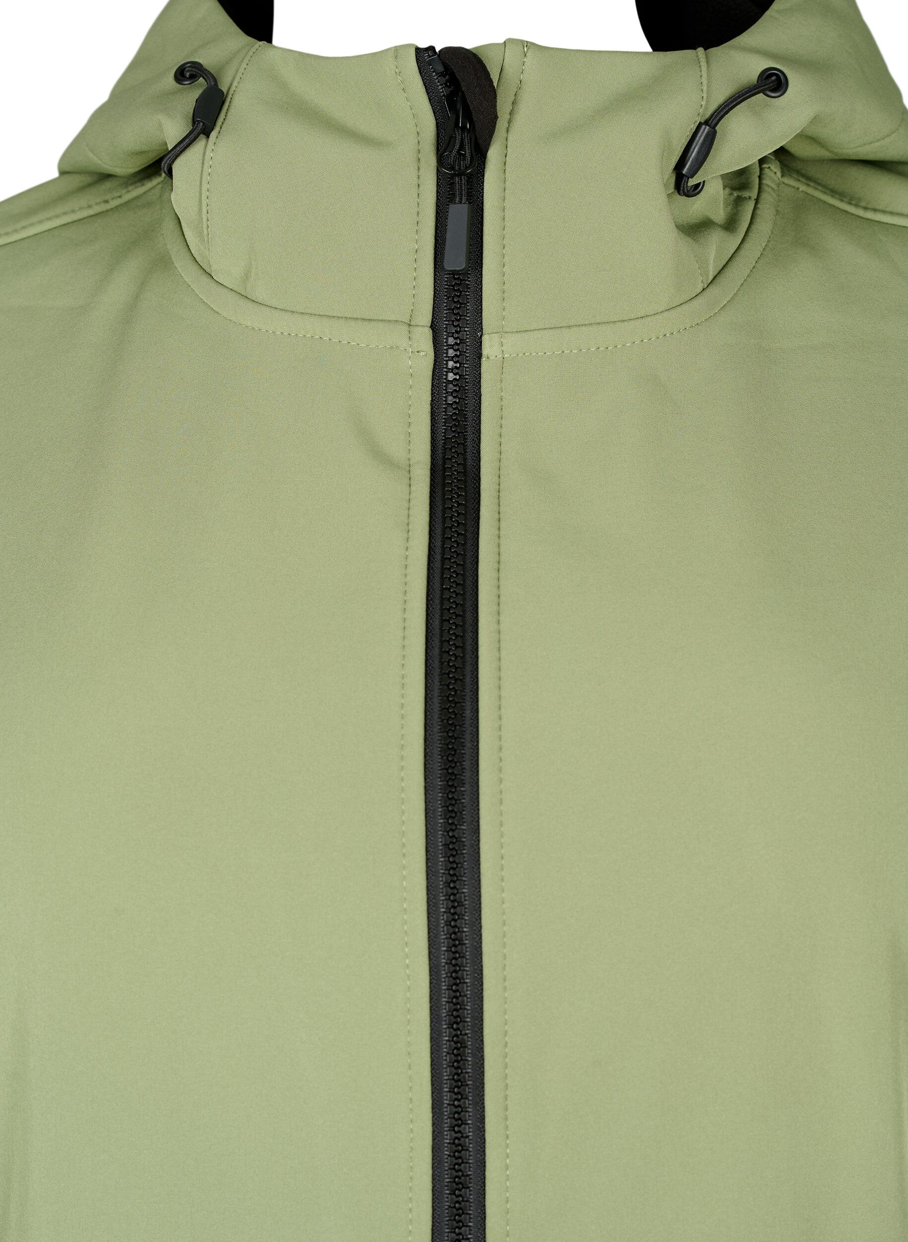 Zizzifashion Short softshell jacket with pockets, Oil Green, Packshot image number 2