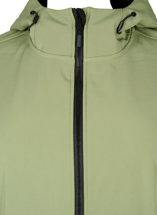 Short softshell jacket with pockets, Oil Green, Packshot image number 2