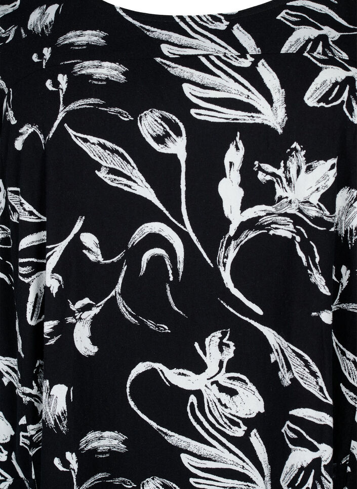 Short-sleeved, printed cotton dress, , Packshot image number 2
