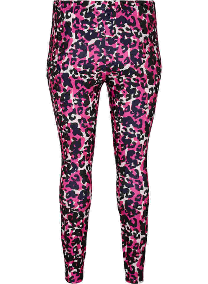 Printed leggings, Pink Leo, Packshot image number 1