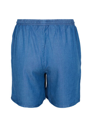Loose shorts with drawstring and pockets, Blue denim, Packshot image number 1