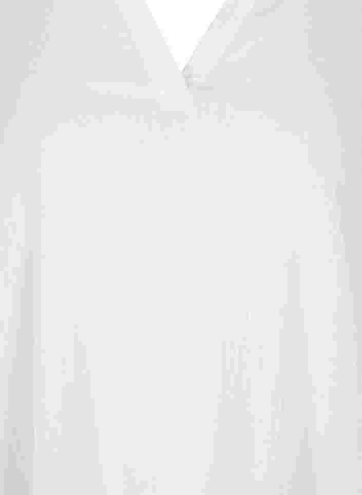 Dress with V neckline and collar, White, Packshot image number 2