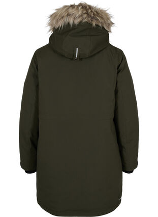 Waterproof winter jacket with detachable hood, Forest Night, Packshot image number 1