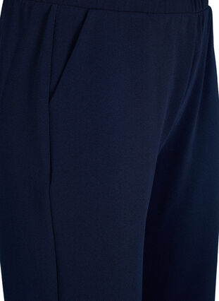 Loose trousers with 7/8 length, Navy Blazer Solid, Packshot image number 2