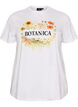 Organic cotton T-shirt with front print, White, Packshot image number 0