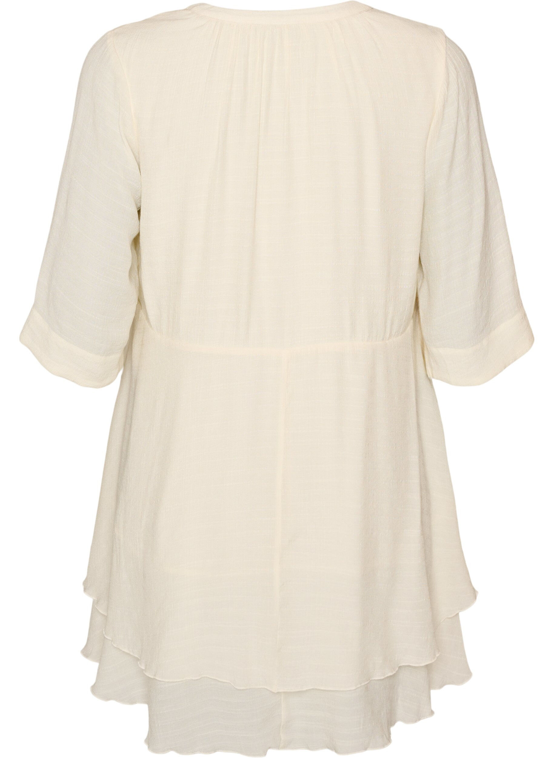 ZizzifashionA-line dress with layered ruffles, Vanilla, Packshot image number 1