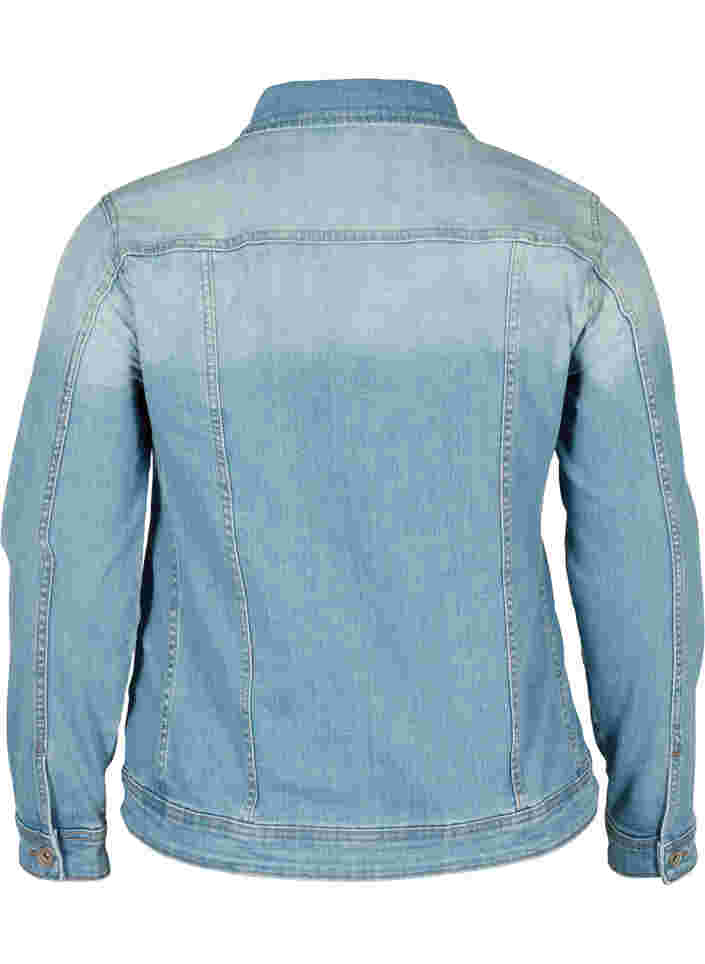 Light denim jacket with chest pockets, Light blue denim, Packshot image number 1