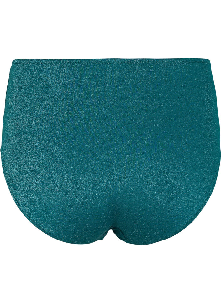Glitter bikini briefs with a high waist, Green, Packshot image number 1