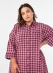 Long checked shirt with 3/4 sleeves, Pink, Model image number 2