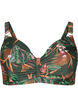 Underwired bikini bra with print, Green, Packshot image number 0