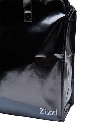 Shopping bag with zip, Black, Packshot image number 2