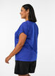 Loose workout t-shirt with short sleeves, Purple, Model image number 2