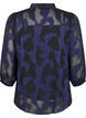 Chiffon blouse with jacquard pattern, Evening Blue, Packshot image number 1