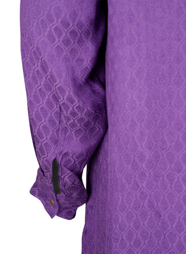 Viscose tunic with tone-on-tone pattern, Lavender Violet, Packshot image number 3