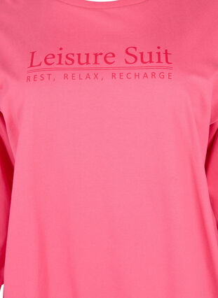 Cotton sweatshirt with text print, Hot P. w. Lesuire S., Packshot image number 2