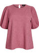 Structured blouse with short sleeves, Red, Packshot image number 0