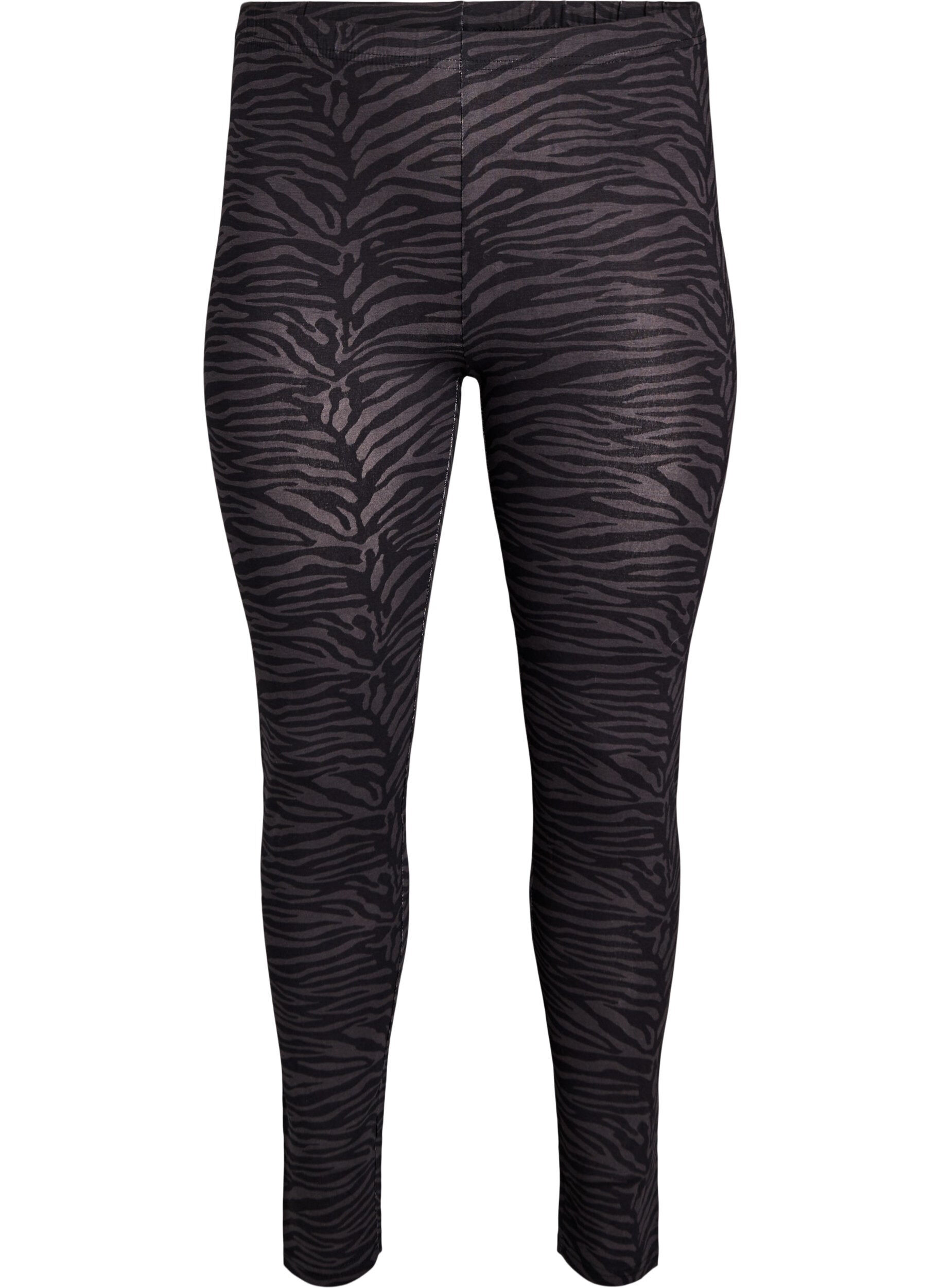 Zizzifashion Viscose leggings with print, Black, Packshot image number 0