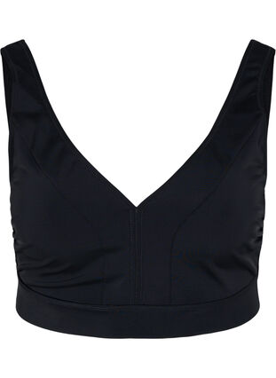 V-neck bikini top, Black, Packshot image number 0