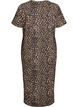 Midi T-shirt dress with a V-neck, Brown, Packshot image number 1