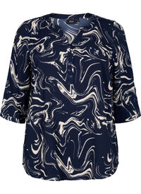 Printed blouse with 3/4 sleeves