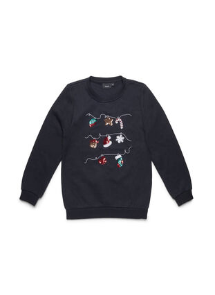Christmas sweater for kids, Black Decoration, Packshot image number 0