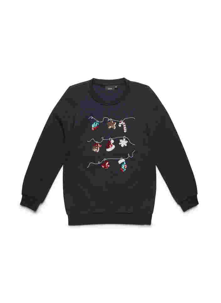 Christmas sweater for kids, Black Decoration, Packshot