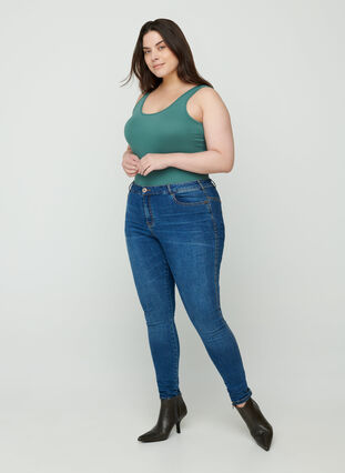 Solid colour basic top, Sea Pine, Model image number 2
