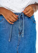 Denim maxi skirt with tie belt, Blue Denim, Model image number 3