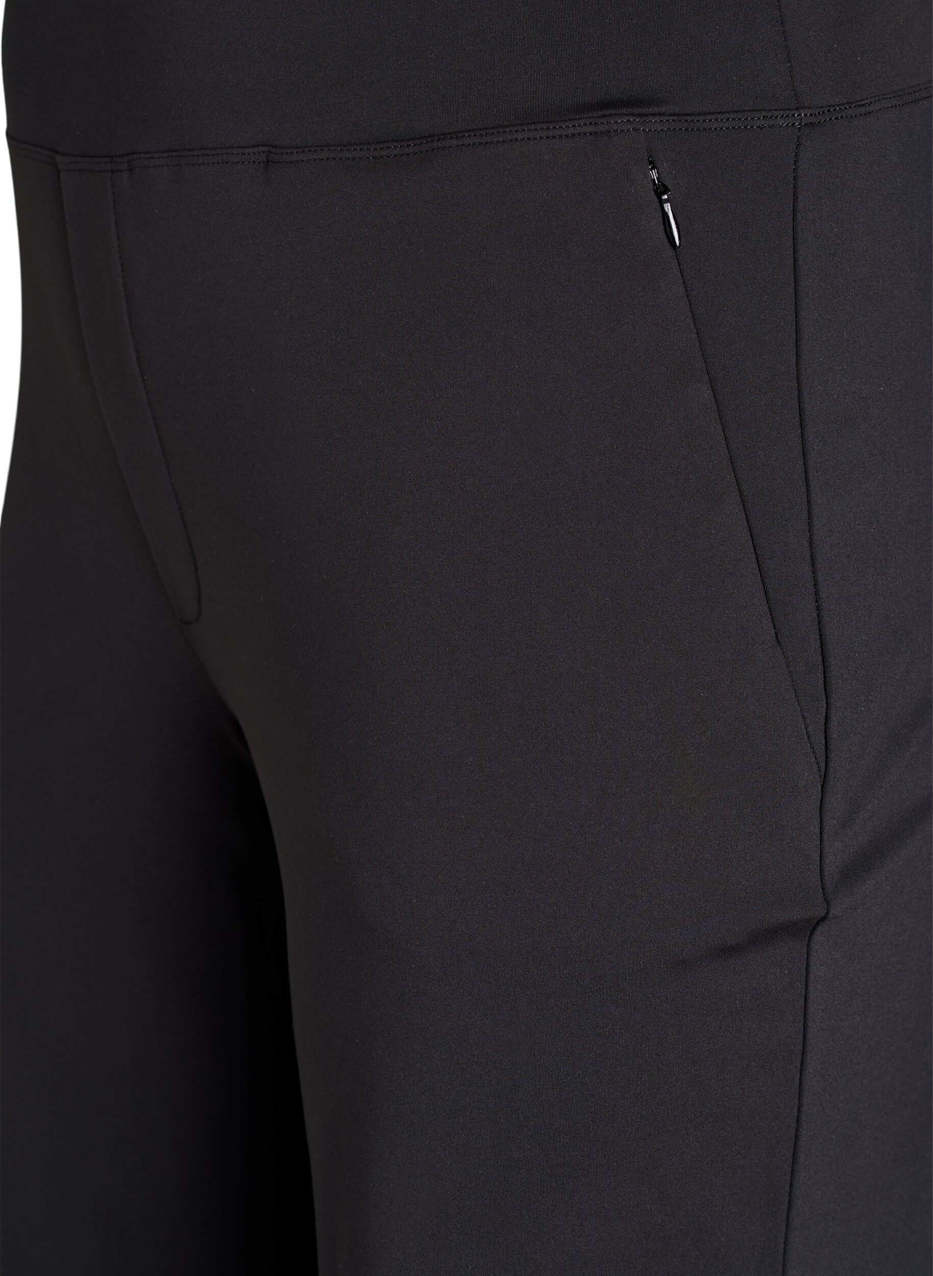 Zizzifashion Stylish workout trousers with a slight flare, Black, Packshot image number 2
