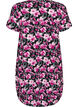 Short-sleeved cotton dress with print, Black, Packshot image number 1