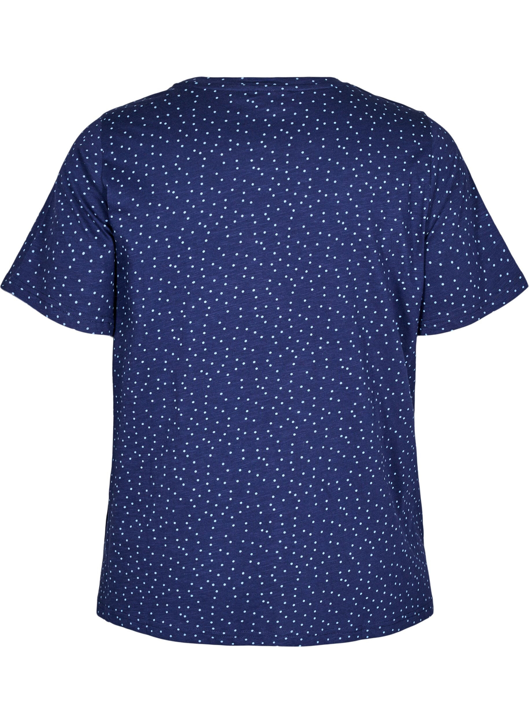 Zizzifashion Organic cotton T-shirt with dots, Blue, Packshot image number 1
