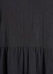 Ankle-length dress with short sleeves and tiered ruffles, Black, Packshot image number 2
