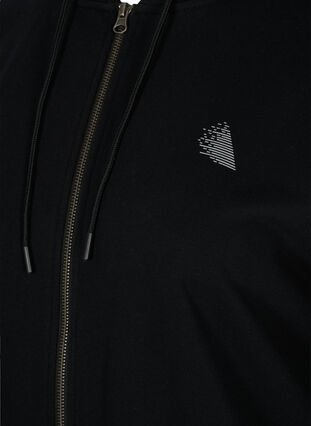Cardigan with a hood and print, Black Human, Packshot image number 2