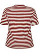 Striped T-shirt with ribbed texture, Red, Packshot image number 1