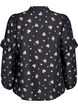 Floral blouse in lyocell, Black, Packshot image number 1