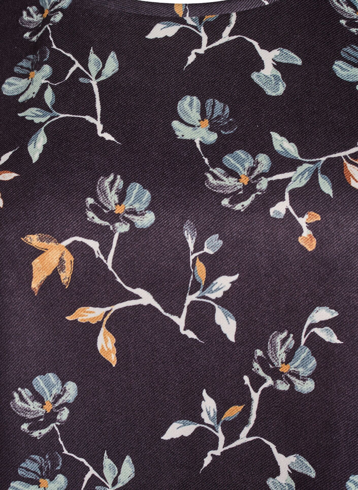 FLASH - Short A-line dress with 7/8 sleeves, Black, Packshot image number 2