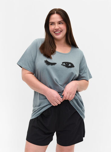 Short sleeved pyjama t-shirt with print, Trooper EYES, Model image number 0