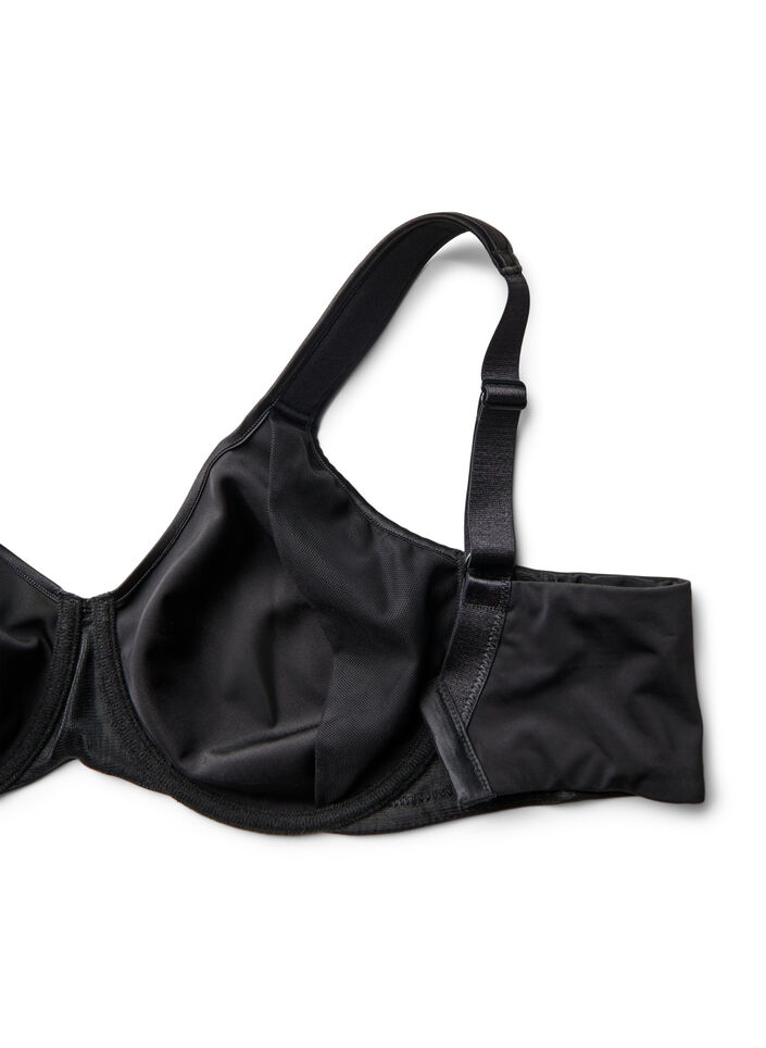 Minimizer bra with padded straps, Black, Packshot image number 3