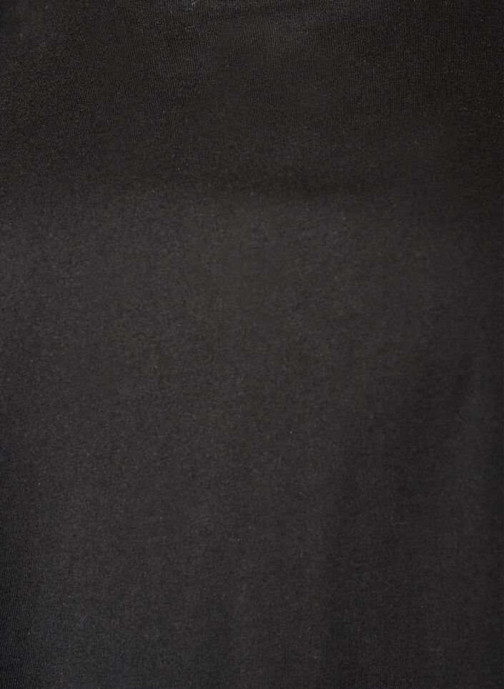 T-shirt with asymmetric lace hem, Black, Packshot image number 2