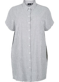 Long striped cotton shirt