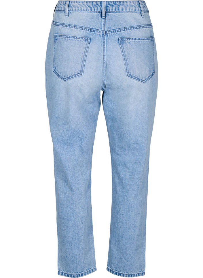 Mille Mom fit jeans with distress details, Light Blue, Packshot